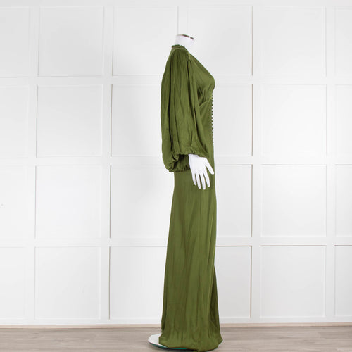 Birgitte Herskind Forest Green Button Front Shila Dress