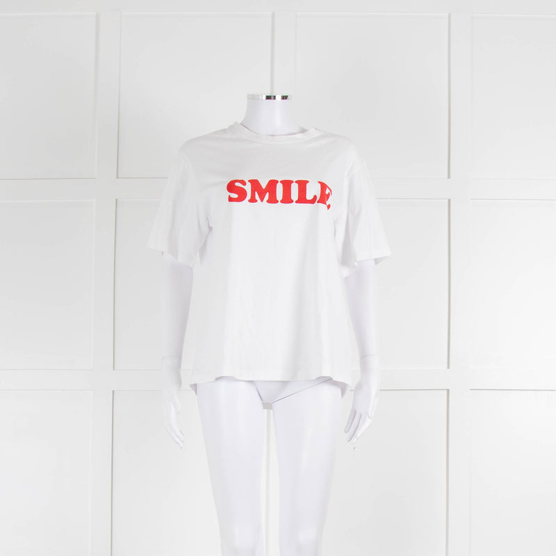 Victoria Beckham White 'Smile' T-Shirt