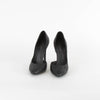 Bottega Veneta Black Leather Eyelet Detail Heeled Shoes