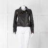 All Saints Black Side Zip Leather Jacket