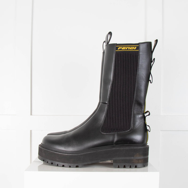 Fendi black clearance boots