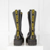 Fendi Black Logo Jacquard-Trimmed Leather Chelsea Boots