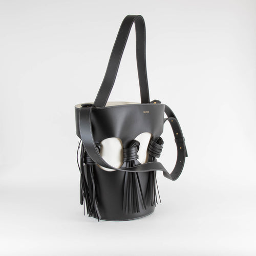 NEOUS Venus Bucket Bag With Contrast Stitching In Black