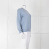 Anglo - Italian Pale Blue Cashmere Cotton Blend Sweater