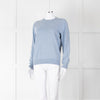 Anglo - Italian Pale Blue Cashmere Cotton Blend Sweater