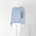 Anglo - Italian Pale Blue Cashmere Cotton Blend Sweater