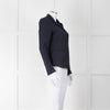 Hope Navy Blue White Flex Single Breasted Jacket