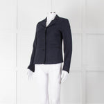 Hope Navy Blue White Flex Single Breasted Jacket