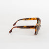 Victoria Beckham Brown Tortoise Shell Flat Top Aviator