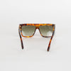 Victoria Beckham Brown Tortoise Shell Flat Top Aviator