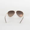 Victoria Beckham Blue Mirrored Lense Aviator Sunglasses