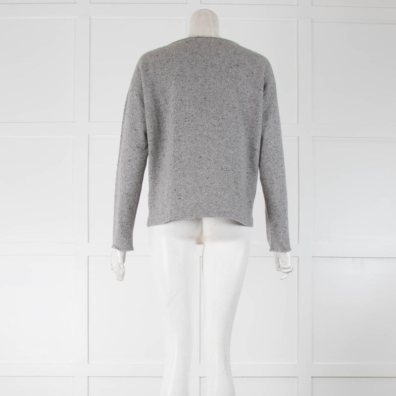 Fabiana Filippi Grey Metallic Cashmere Mix Jumper