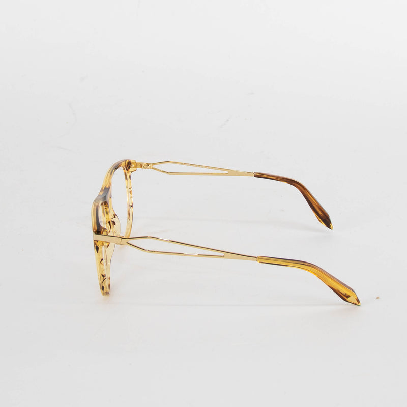 Victoria Beckham Tortoise Shell Flat Top Fine Optical