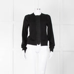 Hodakova Black Wool Raw Edge Cardigan