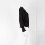 Hodakova Black Wool Raw Edge Cardigan