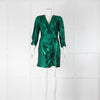 Maje Green Metallic Dress