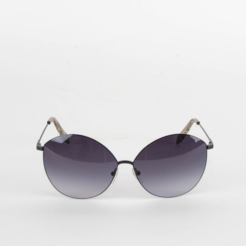 Victoria Beckham Black Round Frameless Sunglasses