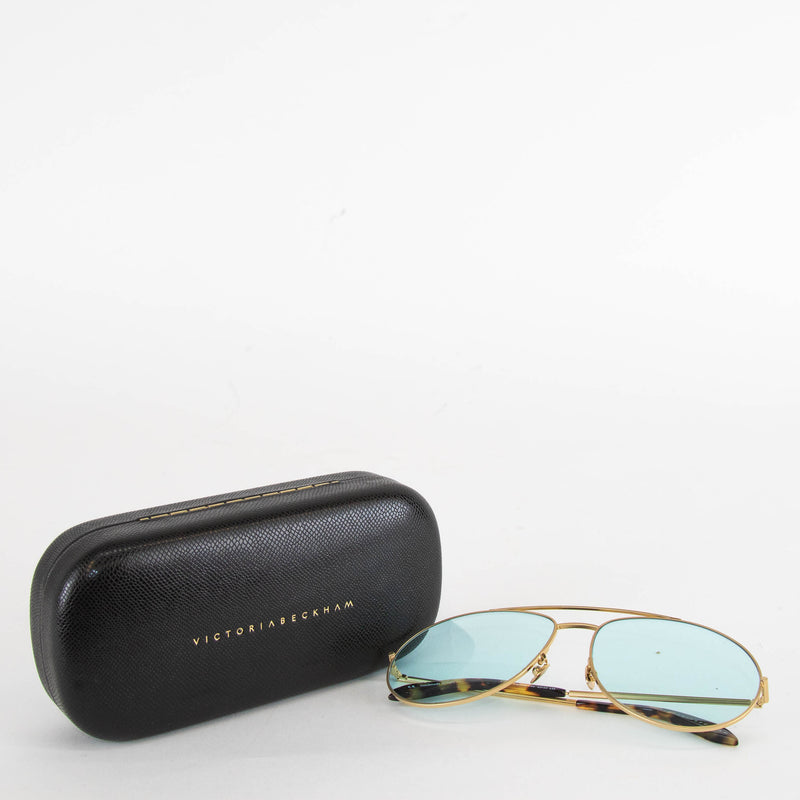 Victoria Beckham Gold Frame Aviator Style Opticals