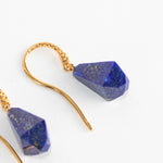 Monica Vinader Gold Lapiz Lazuli Drop Earrings