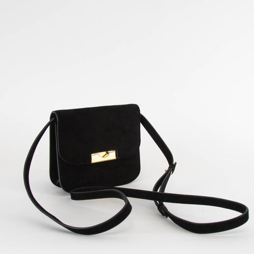 Victoria Beckham Black Suede Crossbody Eva Bag