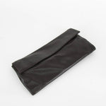 Jil Sander Black Leather Soft Clutch Bag