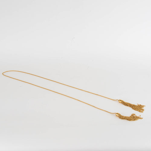 Victoria Beckham Gold Chain Tassel Necklace