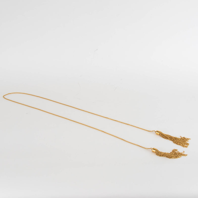 Victoria Beckham Gold Chain Tassel Necklace