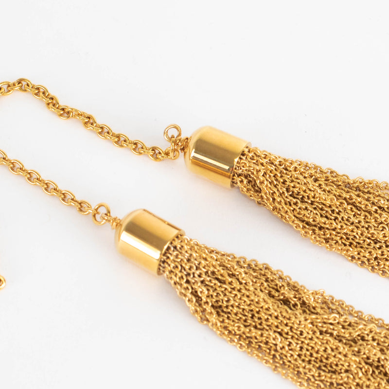 Victoria Beckham Gold Chain Tassel Necklace