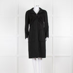 Chanel Black Lurex Tweed Silk Front Panel Zip Front Dress