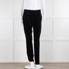 Max Mara Studio Navy Velvet Straight Leg Trousers