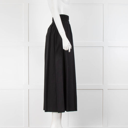 Faithful The Brand Black Cotton Midi Skirt