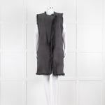 Theory Grey Shearling Sleeveless Gilet