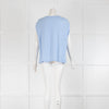 Frame Sky Blue Linen Sleeveless T-Shirt