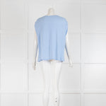 Frame Sky Blue Linen Sleeveless T-Shirt