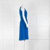 Michael Kors Cobalt Blue Plisse Waisted Chain Neck Dress