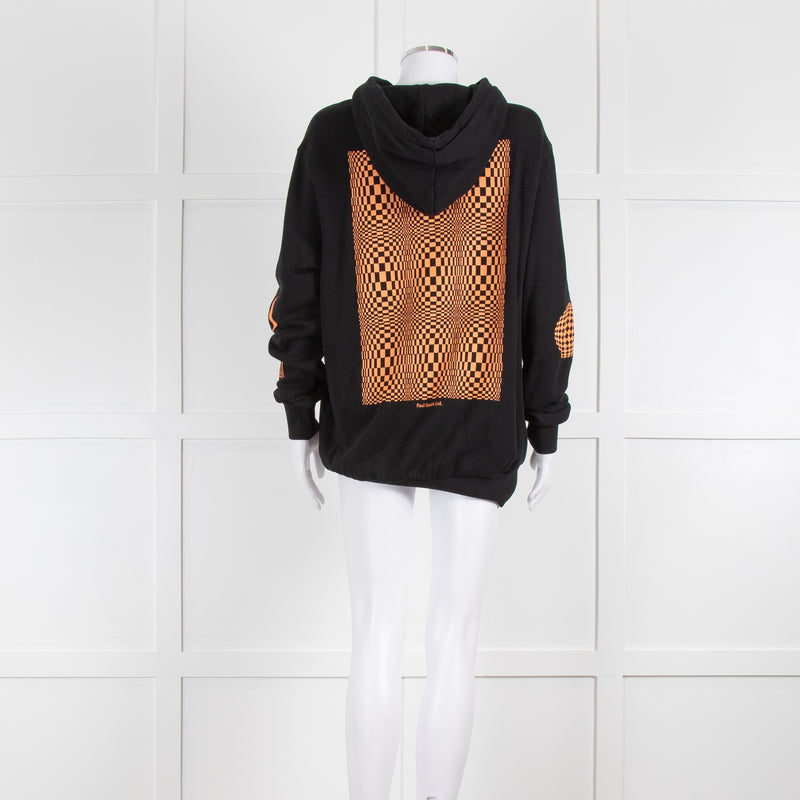 Paul Smith Black Hoodie with Orange Graphic Print