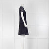 Maje Navy Lace Short Sleeve Dress