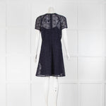 Maje Navy Lace Short Sleeve Dress