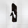 Diane Von Furstenberg Velvet Wrap Dress with Abstract Pattern