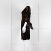 Diane Von Furstenberg Velvet Wrap Dress with Abstract Pattern