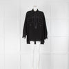 Burberry Black Silk Contrast Stitch Shirt