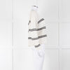 360 Cashmere Cream Jumper With Black Stripes