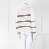 360 Cashmere Cream Jumper With Black Stripes