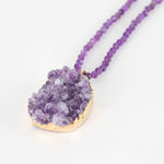 Crystal Haze Amethyst & 18kt Gold Plated Necklace