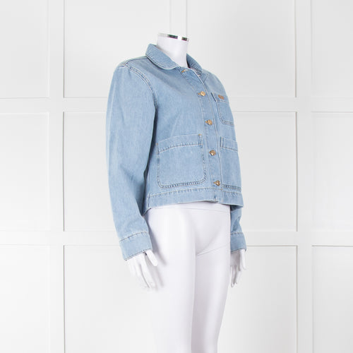 Claudie Pierlot Blue Denim Short Denim Jacket