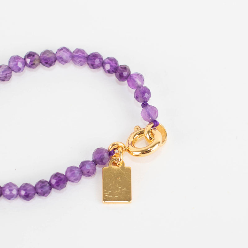 Crystal Haze Amethyst & 18kt Gold Plated Necklace