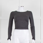 Varley Always Warm Sloane Cropped Tee in Grey