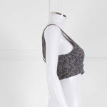 Varley Lets Move Kellam Sports Bra in Grey Animal Print