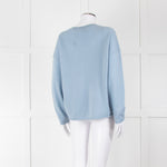 360 Cashmere Pale Blue Cashmere Jumper With 'Sunshine' Logo