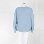 360 Cashmere Pale Blue Cashmere Jumper With 'Sunshine' Logo